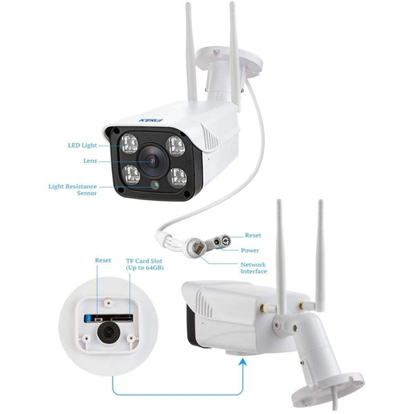 Wifi IP Waterproof Outdoor Security Camera 1080P 2MP