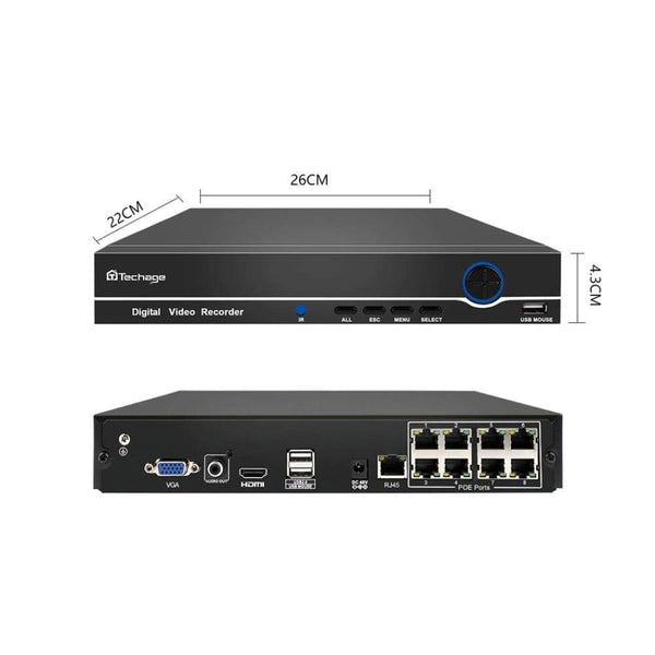 Audio Record IP Security Camera 1080P POE NVR 2 MP