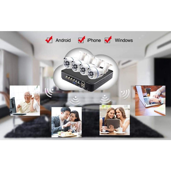 Waterproof Outdoor Security Camea 1080P 2MP 4 CH 4