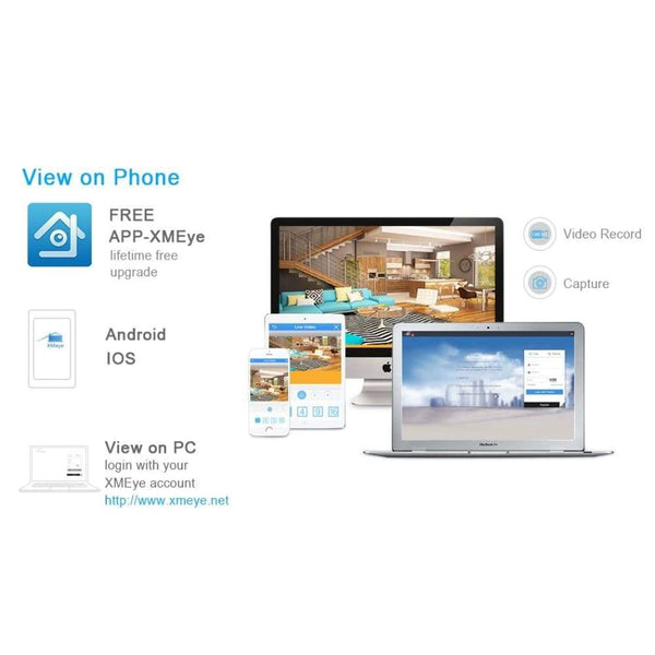 Waterproof Security Surveillance Set 4CH  2 Camera 1080P